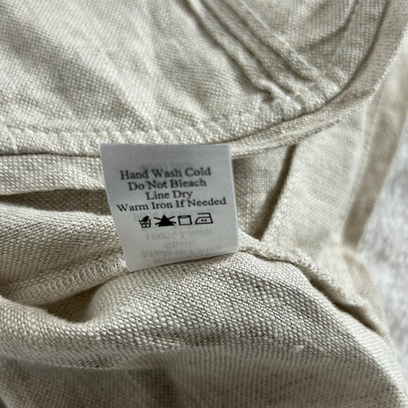 Coldwater Creek Womens Linen Button Front Vest Gray Lace Trim Sleeveless Casual - Picture 6 of 9